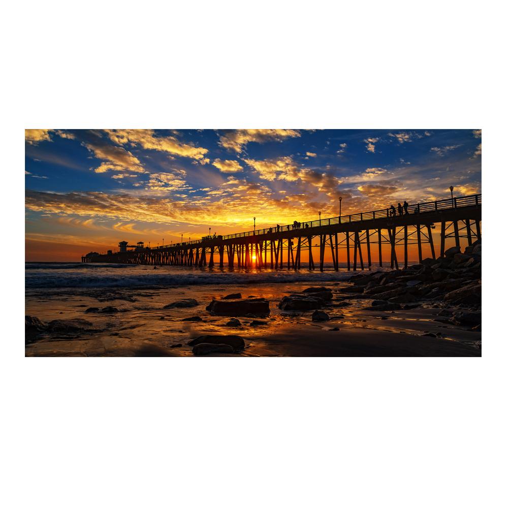 Sea Beach Bridge Posters And Prints Landscape Pictures Canvas Painting Modern Home Decor Wall Art For Living Room Sunset Cuadros