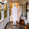 Reusable Holiday Props Light Up Hanging Swinging Ghost Halloween Decoration with Remote Control, Large White Unique Theme Accents Ornament Maple