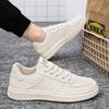 Men's Sneakers Casual Sports Shoes for Men Flat White Tennis Shoes Lightweight Leather Breathable Running Shoes Tenis Masculino