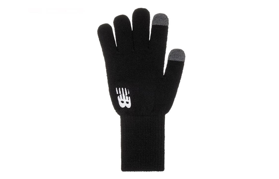 New Balance Polyamide Knit Gloves Unisex Black LAH13006 F