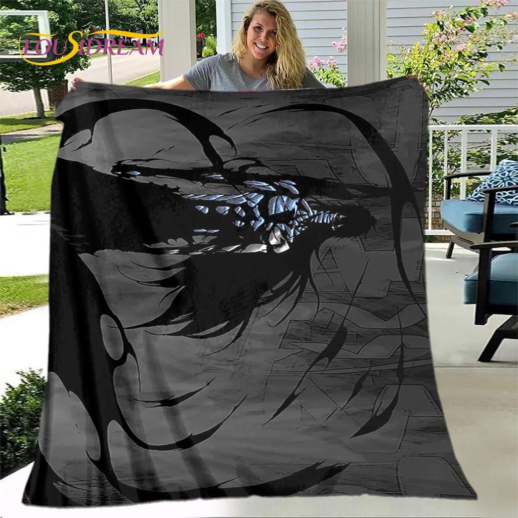 Bleach Japan Anime Cartoon Weiche Plüschdecke, Flanelldecke, Überwurf, Decke für Wohnzimmer, Schlafzimmer, Bett, Sofa, Picknick, Abdeckung für Kinder