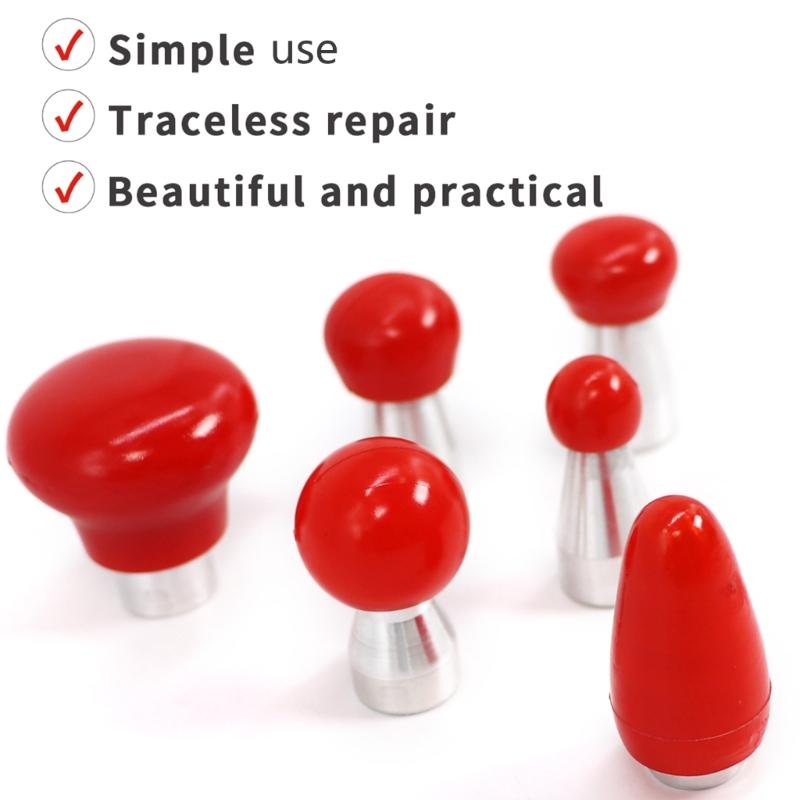 Nástroj na opravu promáčklin auta Příslušenství Odstraňování důlků Vyrovnávací kladiva Náhradní hlavy Barva Poklepávací pero Hlava pera