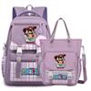 2Pcs/set Anime One Piece Large Capacity Handbag for Teenager Student Children Girl Boy Back To School Washable Versatile Crossbody Shoulder Bag