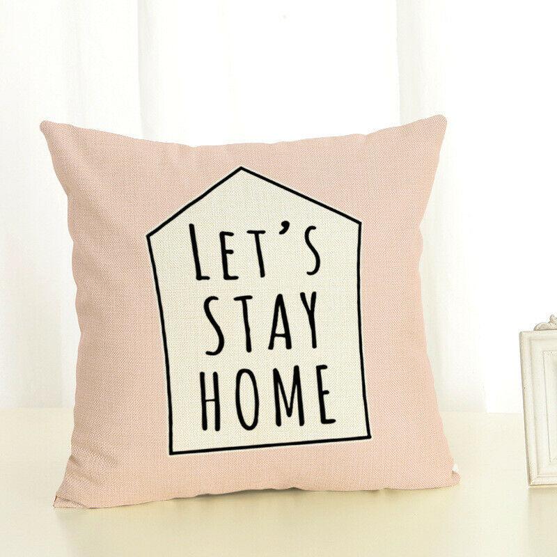 Throw Pillow Covers Case Pink Sweet Series Printed Letter Decorative Pillowslips