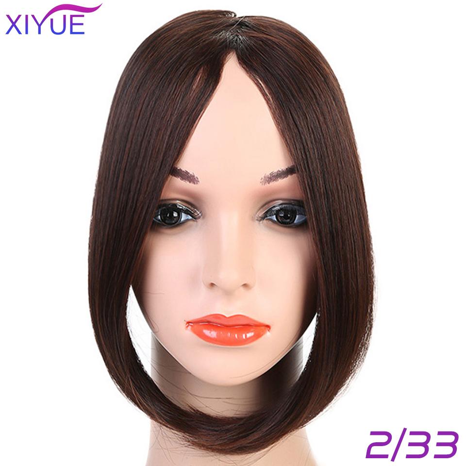 

XIYUE заколка для волос с челкой, заколка для наращивания волос, термостойкая синтетическая накладная челка, подушечка для волос/челка