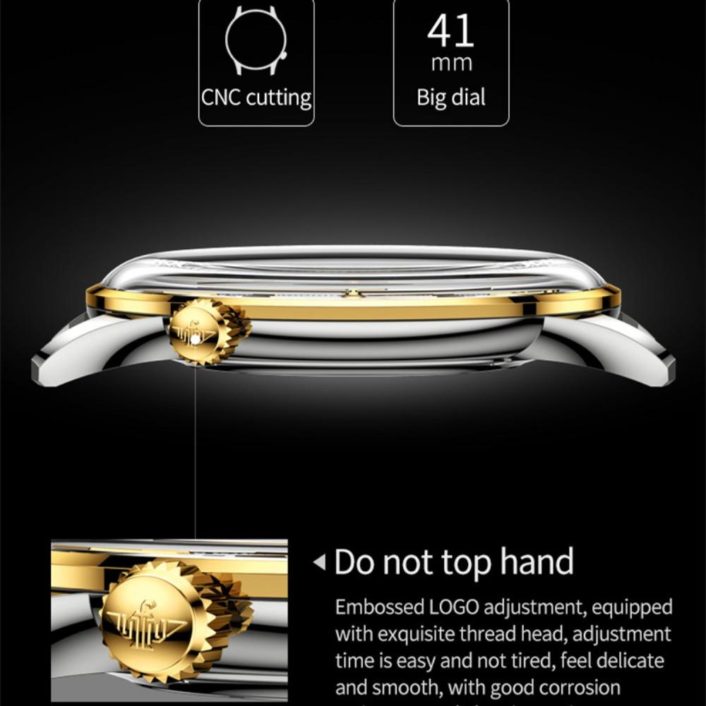 OUPINKE Montres Homme Horlogerie Mécanique Mode Montres Haut de Gamme