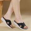 Damen Pantoletten zum Hineinschlüpfen Offene Zehenpartie Elegante Sommersandalen Flach mit Fußgewölbeunterstützung Verstellbare Riemen Bequeme Schuhe für Strand und Spaziergänge