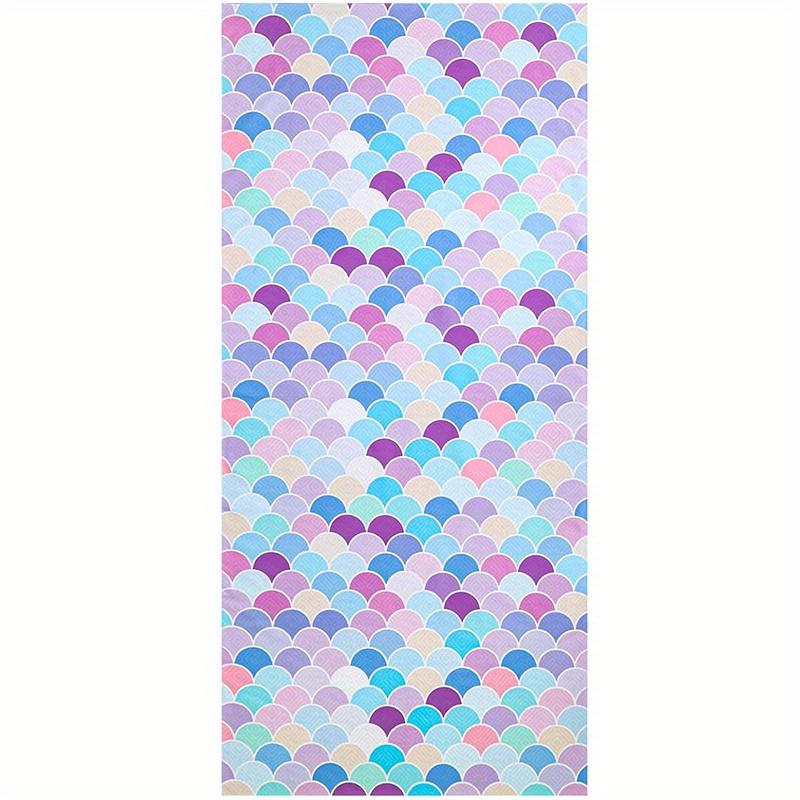 

Beach Towel Mermaid Scale Pattern Sun Protection Windproof Suitable for Swimming Pool Camping Travel Blanket W40*H60(CM)