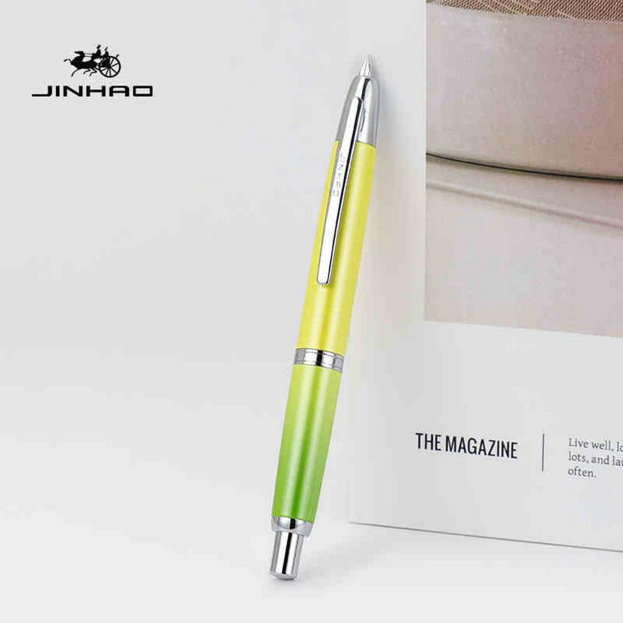

JINHAO 10 Високоякісна висувна натискна пір яна ручка EF/F перо з конвертером для чорнила Письмовий подарунок Кольори Рожевий Помаранчевий Червоний EF Nib With Box