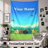 Custom Tapestry Wall Hanging, Stardew Valley Personalized Name Text Home Wall Decor