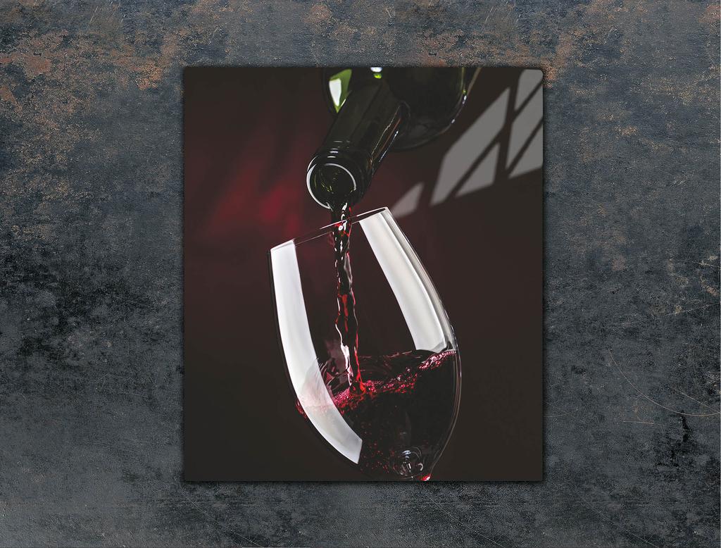 GLASS CUTTING BOARD 45x52 Wine