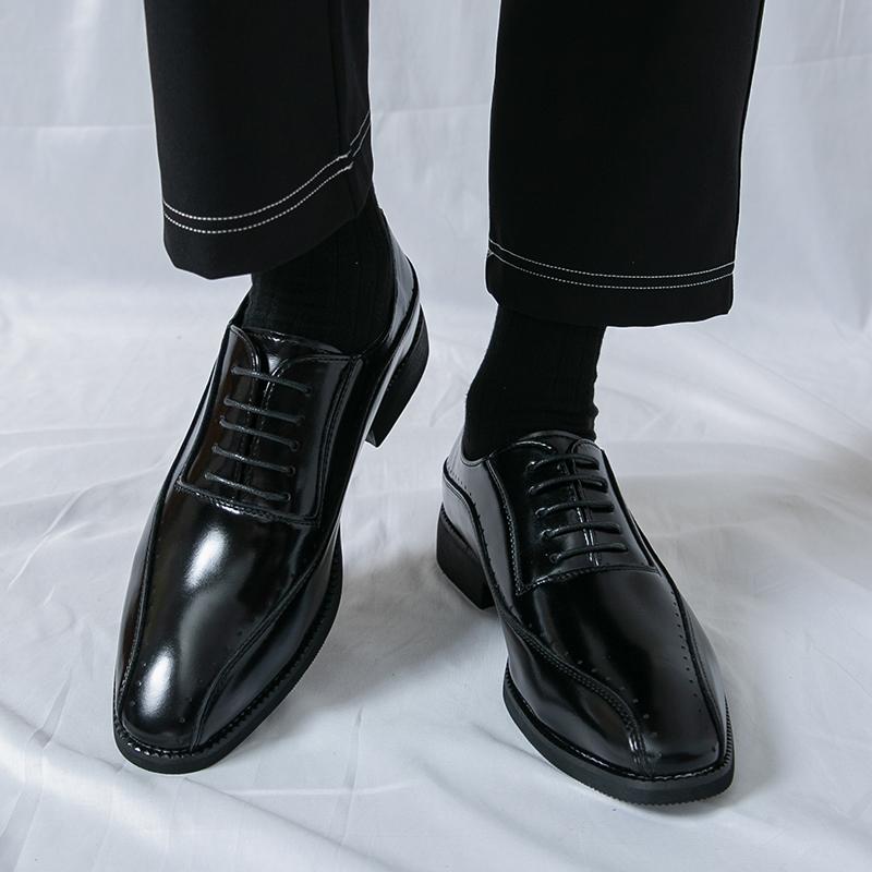 Fashion Groom in formal leather shoes Minimalist and retro British style Leisure Business and Office Elegant adult shoes Plus Size -46