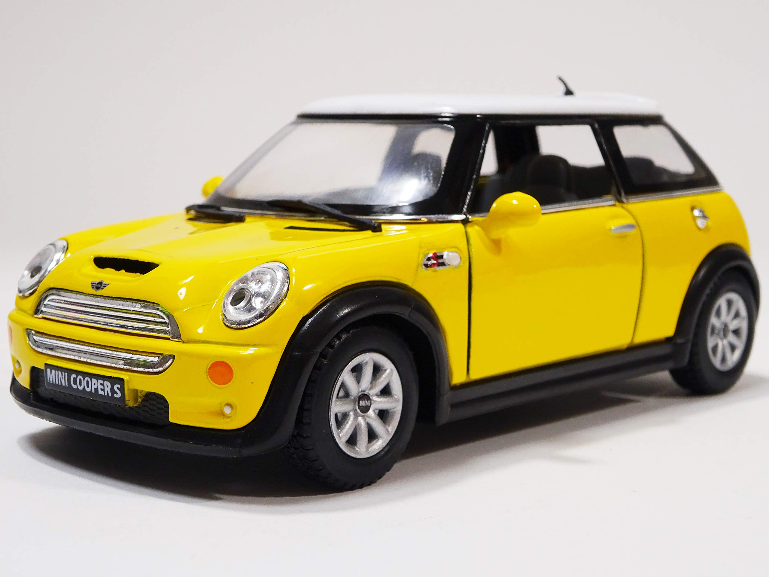

Kinsmart Mini Cooper S Желтый масштабная литая модель автомобиля KT5059 1/28