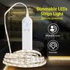 Dimmable LEDs Strips Light PIR Motion Sensor 1m 60LEDs Rope Light for TV Computer Desktop Background Home Kitchen