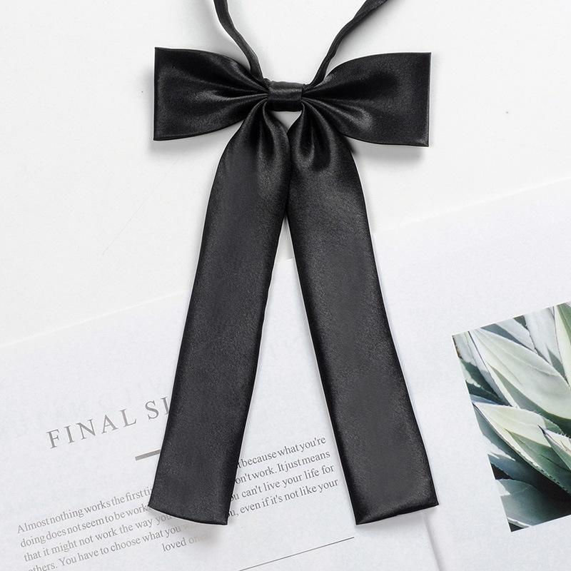 JK Japanischer Stil Unisex Studenten Krawatte mit Reißverschluss - Schwarz Bügelfrei Akademie Fliege für Kinder.