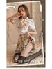 Temptation Schoolgirl Cosplay Lingerie Set with Mini Skirt and Sukumizu