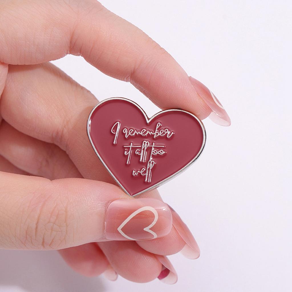 Creative Commemorative Emblem Cute Love Shape Mouldy Music Theme Peripheral Metal Brooch