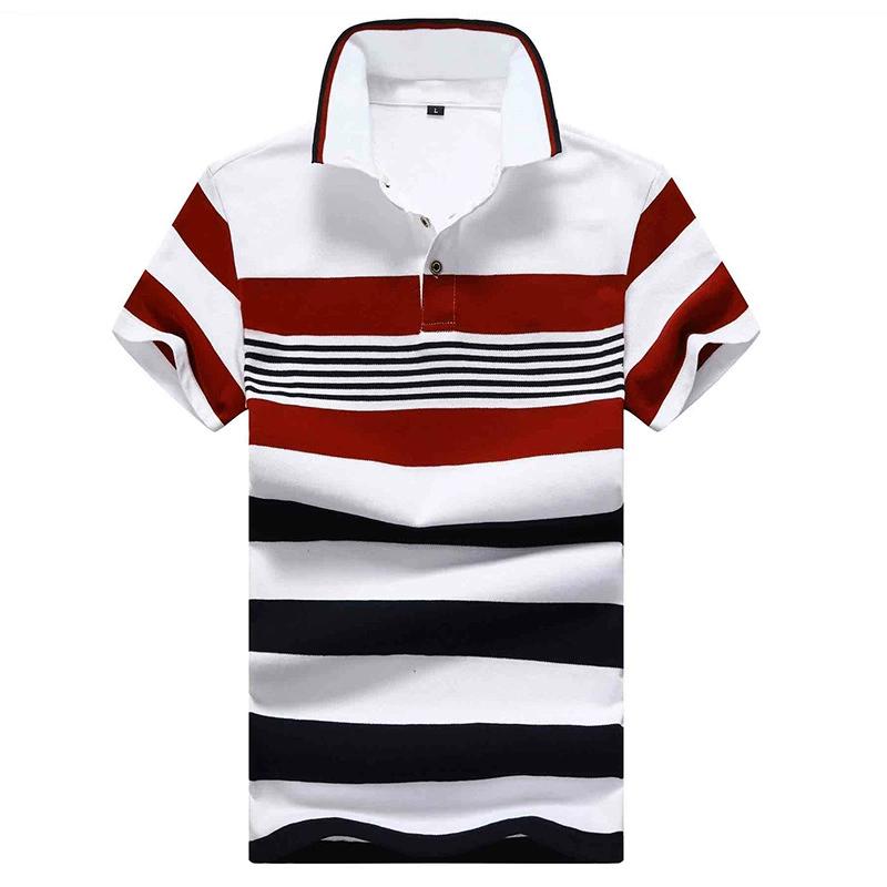 Men's Short-sleeved Lapel T-shirt Business Casual Multicolor Tops