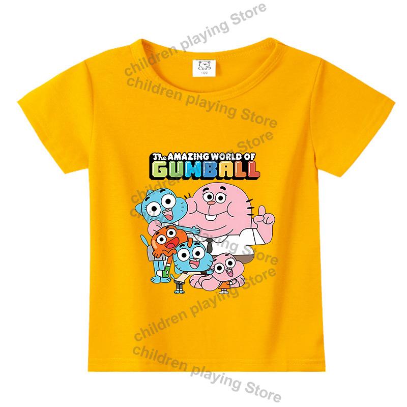 The Amazing World of Gumball Anais Darwin Short Sleeve Tee Cartoon Kids T-Shirt Summer Clothes Cute Boy Girl Tops Birthday Gift