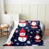 Black Santa Claus Fleece Throw Blanket Queen Kids Christmas Flannel Blanket Plush Fuzzy Xmas African American for Bed Couch