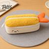 Kids Plush Pencil Case Fried Shrimp Tail Case, Cute Large Capacity Pouch, Fun Desk Organizer Adorable Stationery Bag for Students, School Gift