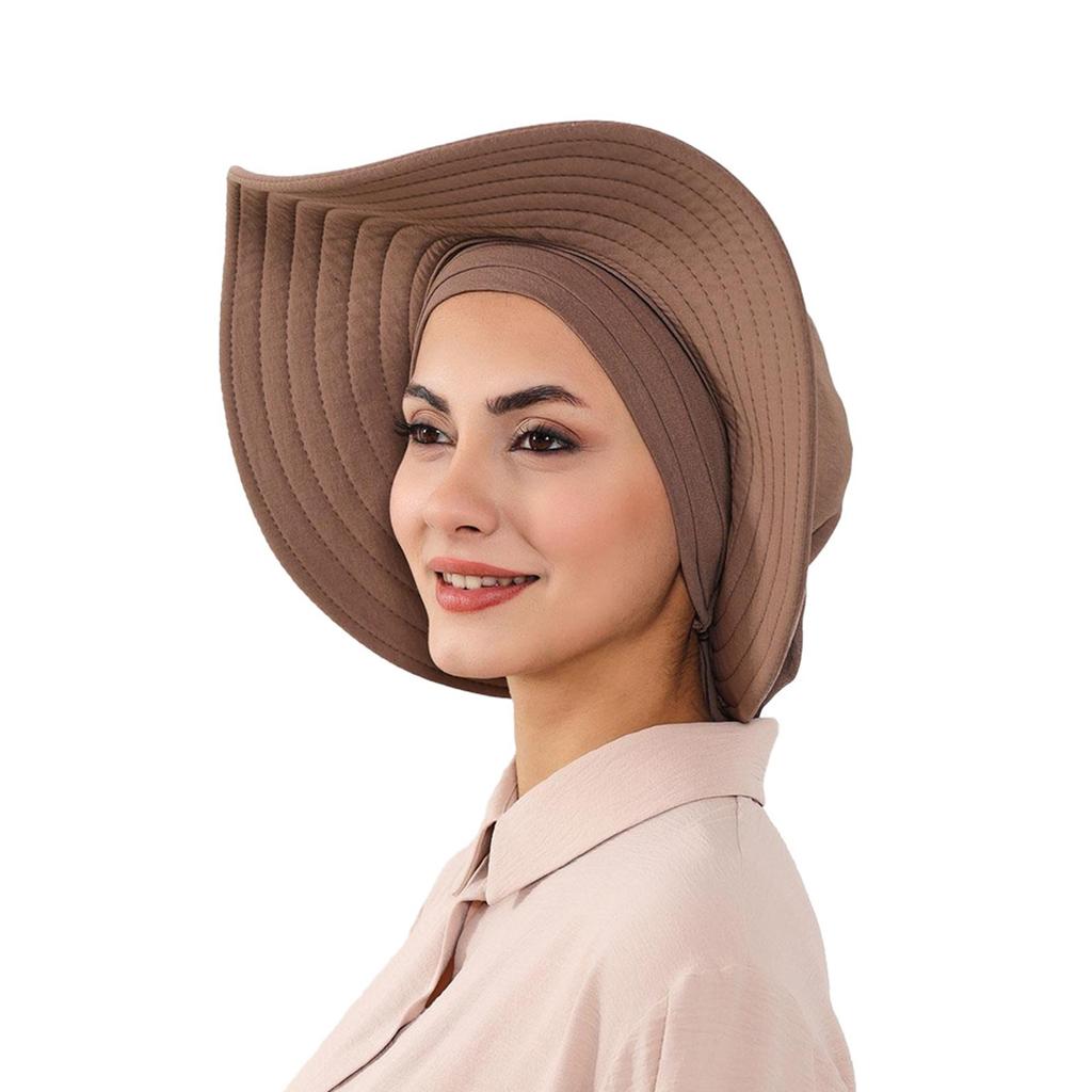 Sun Protections Hat With Headwraps For Outdoor Activities Breathable Sun Protective Headwear Lightweight Foldable Design