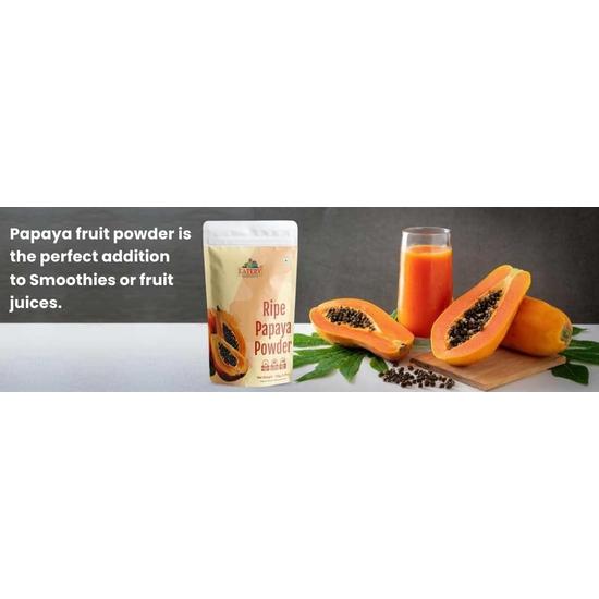 Saipro's EATERY HARVEST Ripe Papaya Powder 400 gm (200 * 2 packs) For Food, Beverages| Tenderizer| Cosmetics, No preservatives, No added sugar