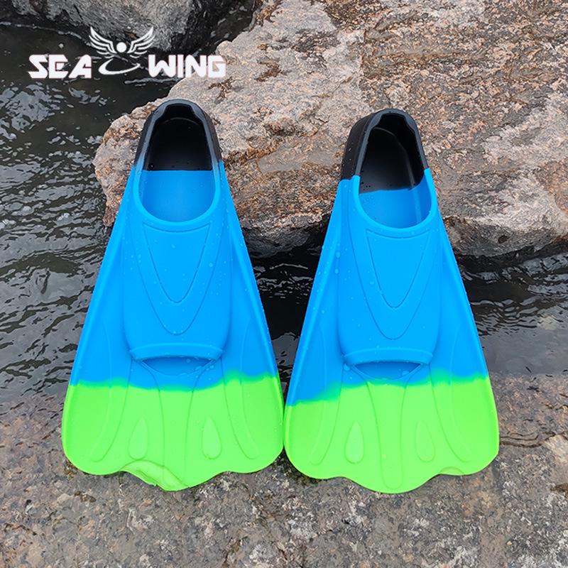 Professional Silicone Rubber Short Fins for Freestyle Swimming and Snorkeling - Suitable for Children and Adults