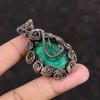 Faceted Zambian Emerald Pendant Copper Wire Wrapped Pendant Handmade Pendant Designer Gemstone Copper Jewelry Gift For Him Wire Wrap Jewelry
