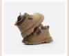 Toddler Boys' & Girls' Fleece-Lined Leather Boots - New Autumn/Winter Short Martin Style in Big Yellow.