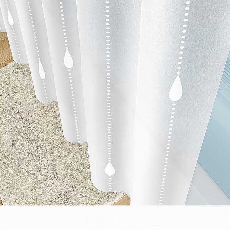Handun Premium Thickened EVA Semi-Transparent Shower Curtain