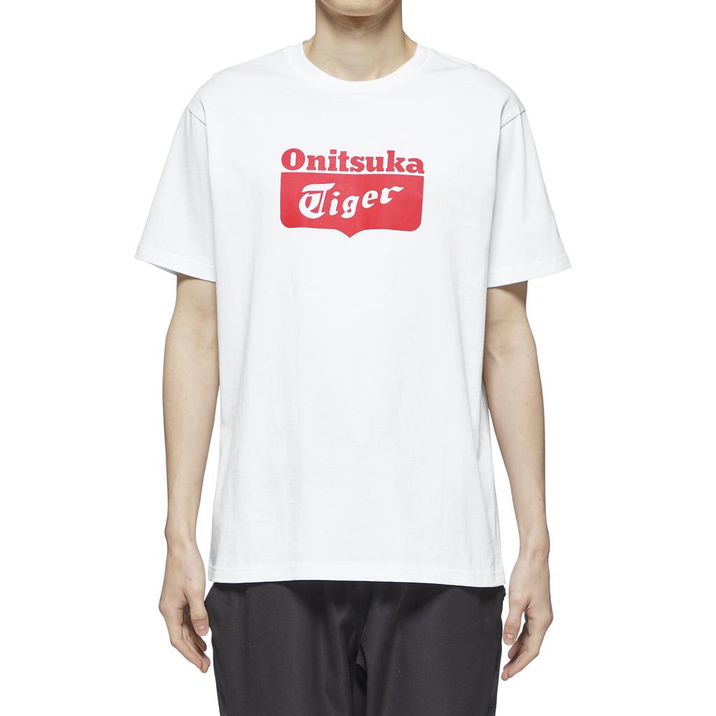 ONITSUKA TIGER Printed Round Neck Drop Shoulder Short Sleeve T-Shirt Unisex Tops 2183B453-101