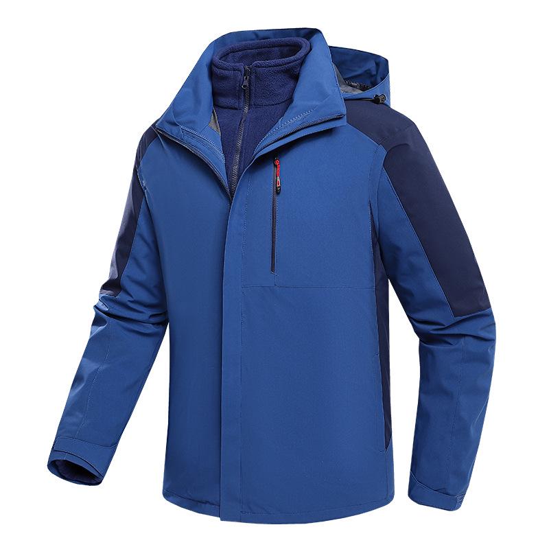 Detachable Unisex 3-in-1 Warm Workwear: Windproof, Wear-Resistant Two-Piece Outdoor Mountaineering Set
