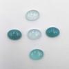 Natural Aqua Chalcedony Oval Cabochon Loose Gemstone Lot 8 Pcs 12*16 MM 63 CT For Jewelry Making