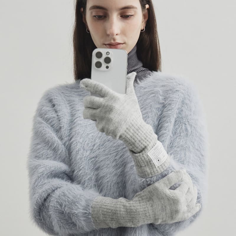 MONGDOL [3color] Fingerhole Wool Knit Gloves MDAC037