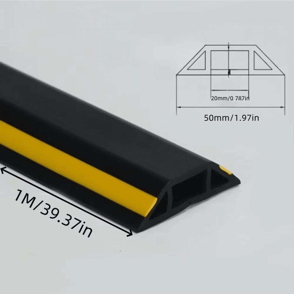 1PC 1m/39.37inch Floor Cord Cover Self-Adhesive Cord Protector Extension Wiring Duct Protector Cable Concealer Manage Cable
