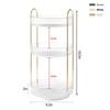XMWGA Rotating Cosmetic Storage 360 Degree Gold Metal Clear Multifunctional Storage for 3 Box, Rotation, 3-Tier, & Acrylic, Organizer,