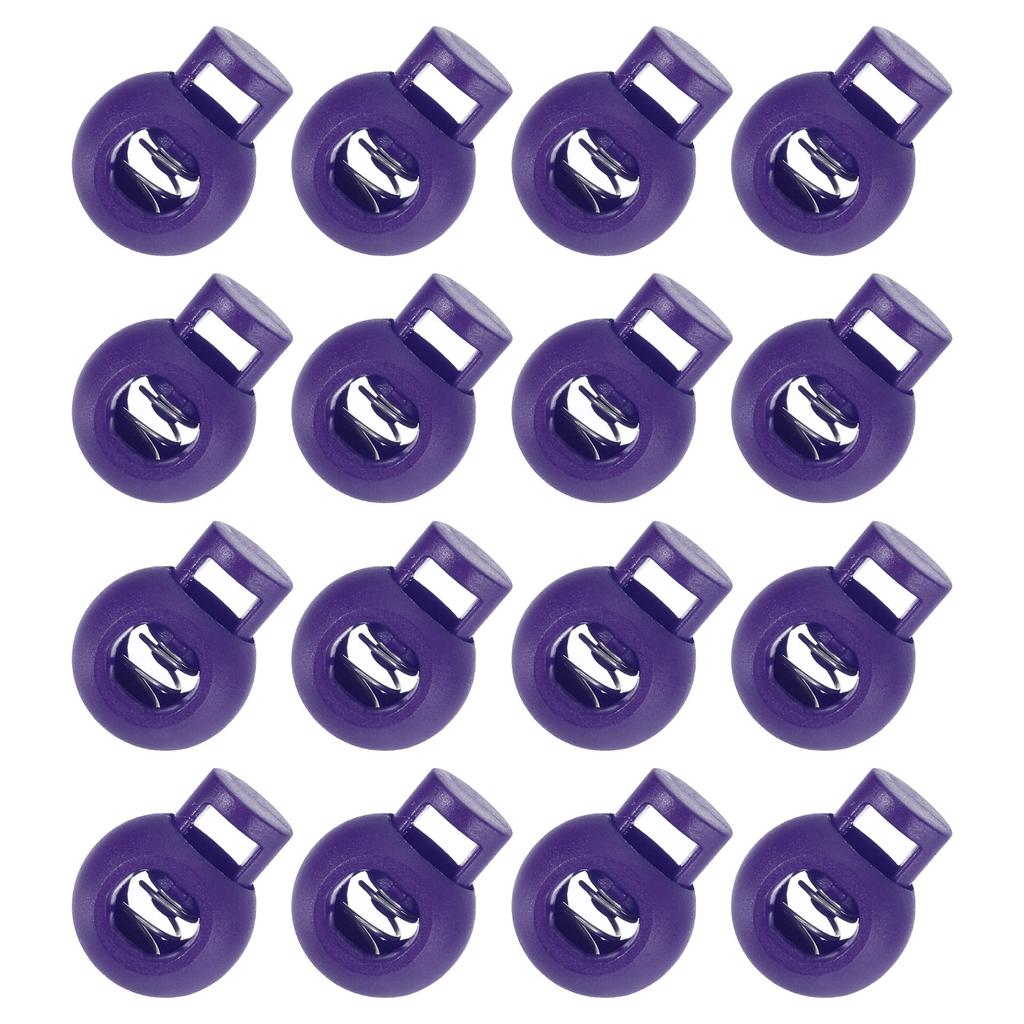 50Pcs 8mm Plastic Cord Locks Spring Slider Toggles Clip End Stopper Fastener Round Ball Shape for Drawstrings Paracord Shoelace