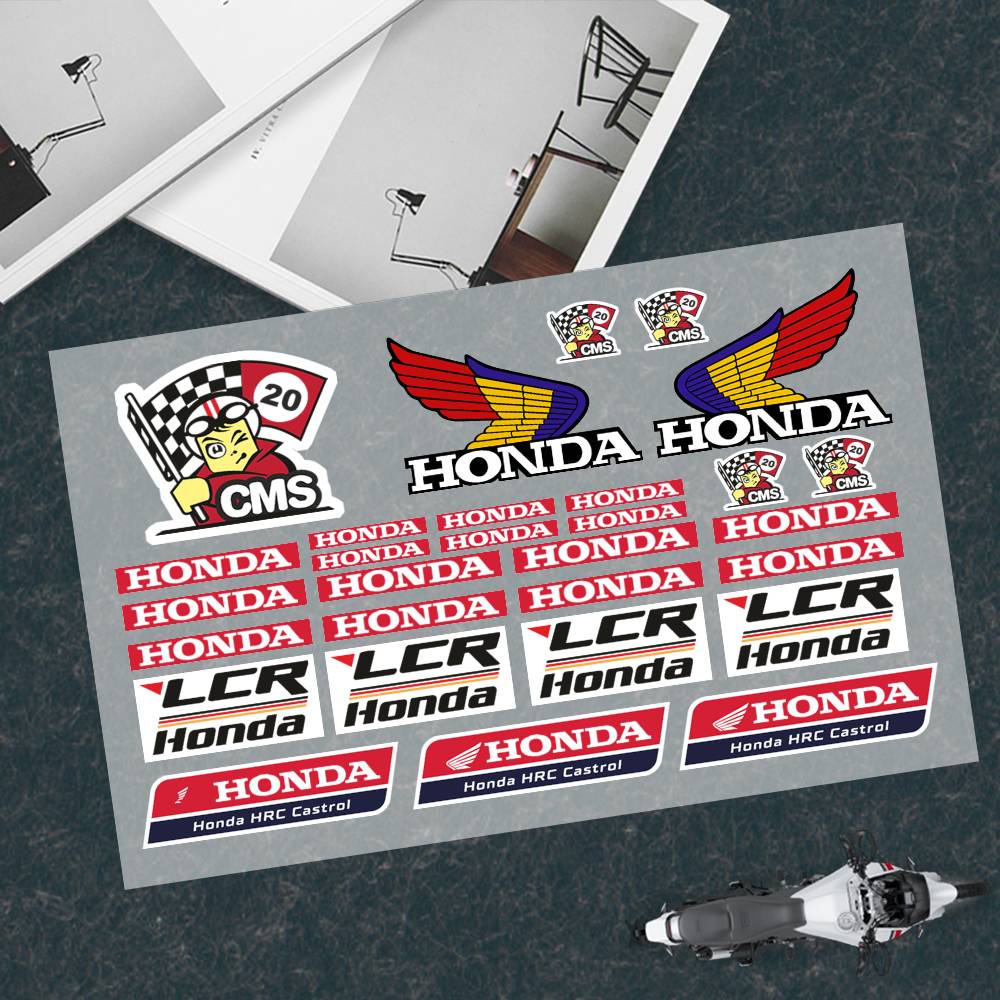 AAAKF1 Moto Honda-a Decal Set High Quality Printed And Cut Stickers Motorcycle Sticker
