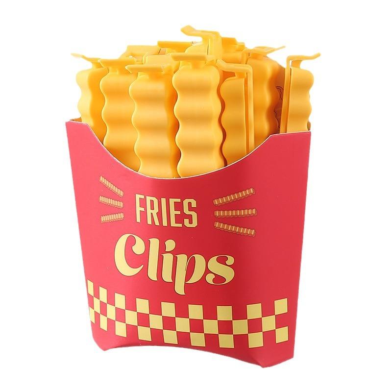 French fries closure clip, creative food closure clip, snack closure, food sealing clip, magnetic fridge clip