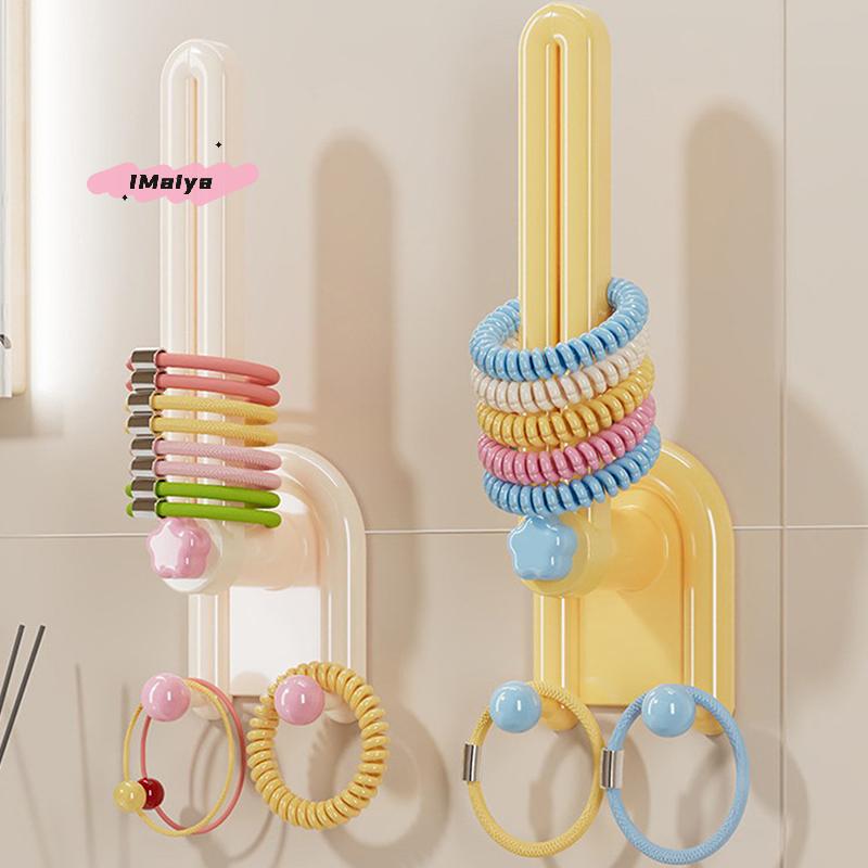M-1Pc Plastic Hairband Storage Hook L-Shape Space Saving Hair Tie Display Holder Waterproof Scrunchies Storage Rack Kitchen