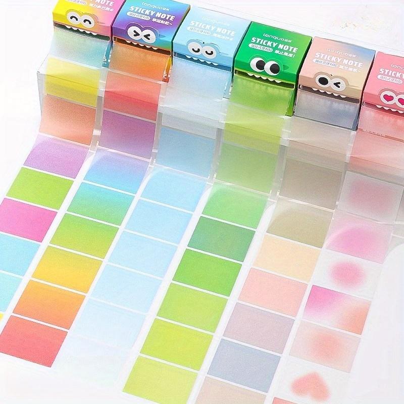 Iridescent Translucent Eye Shape Sticky Notes, 1Pc Self-adhesive Pull-out Memo Pad for School Office