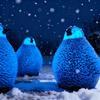 1 Piece of Luminous Penguin-Shaped Ornament, 3D Printed Luminous Blue Lying down Baby Penguin Figurine, Glowing Ornament for 