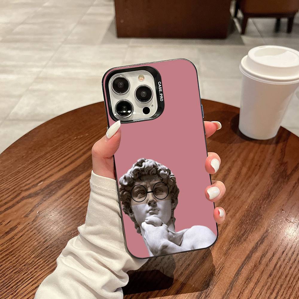 Aesthetic David Phone Case For IPhone 17 16 15 14 13 12 11 Pro MAX Matte Shockproof Back Anti Fall Matte Cover