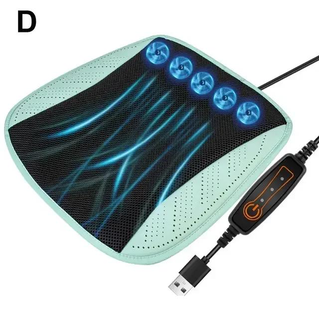 

Universal Car Seat Cushion with Fan Summer Cool Air Seat Mat Fast Blowing Ventilation Cooling Pad Car Interior Car Seat Cushion