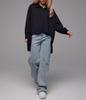 Autumn 2025 Women's European & American Solid Color Zipper Loose Sweatshirt