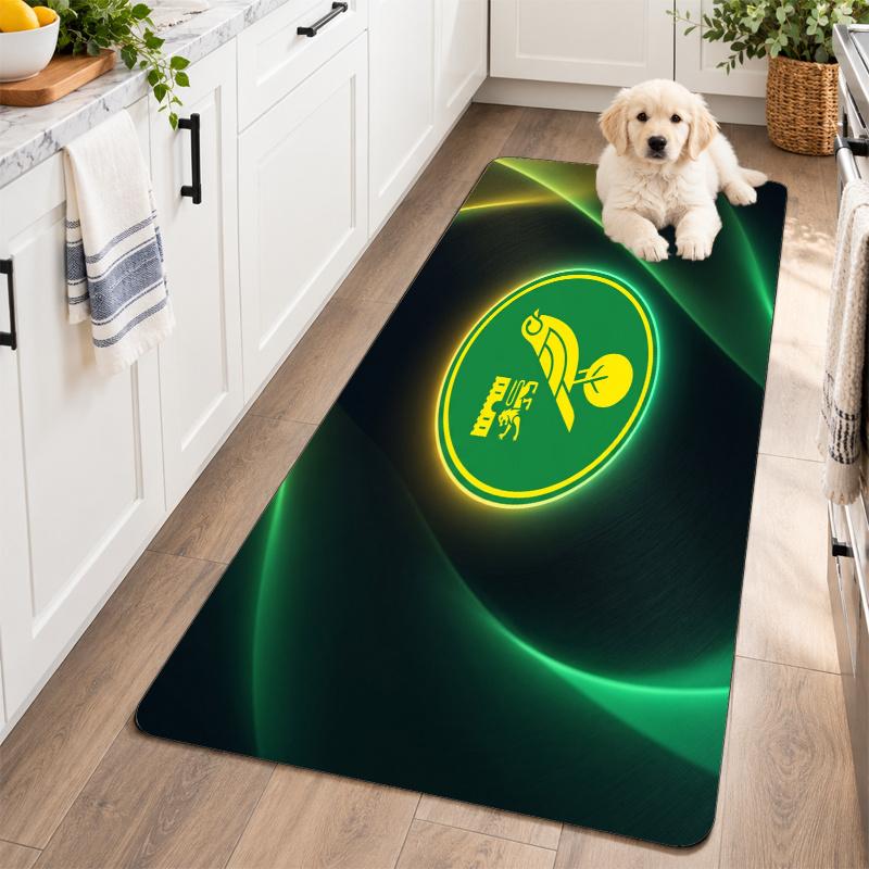Flannel Kitchen Mat Norwich City Football Soft Area Rug Non Slip Floor Carpet Home Decoration