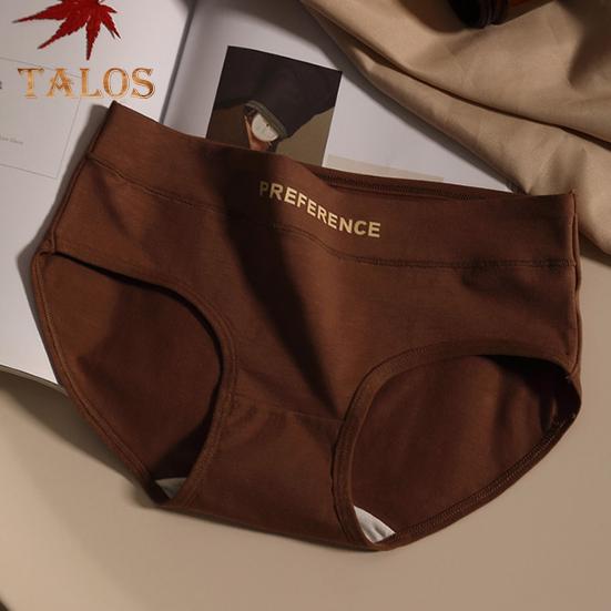 Women Underpants Mid Waist Solid Color Cotton Butt-lifted Good Breathability Elastic Quick-drying Sport Casual Briefs Female Panties