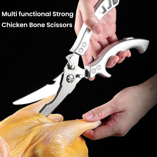 Kitchen Scissors Heavy Duty Poultry Shears with Safety Lock Stainless Steel Blades Meat Fish Vegetables Cutting Shears