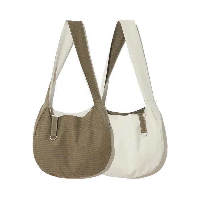REVERSIBLE STRIPE BAG - KHAKI